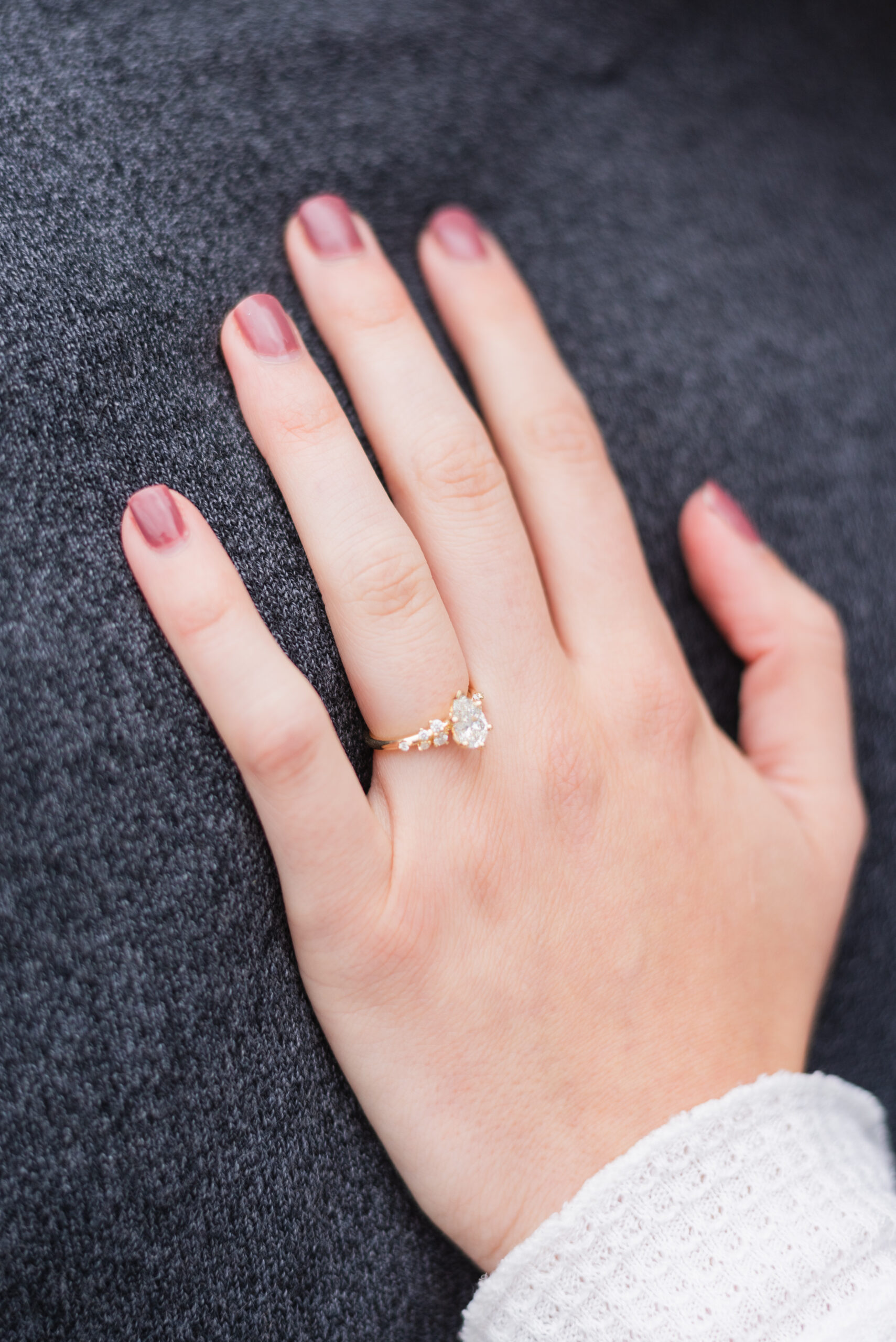 A Stormy Spring Engagement on the Logan, Utah temple grounds